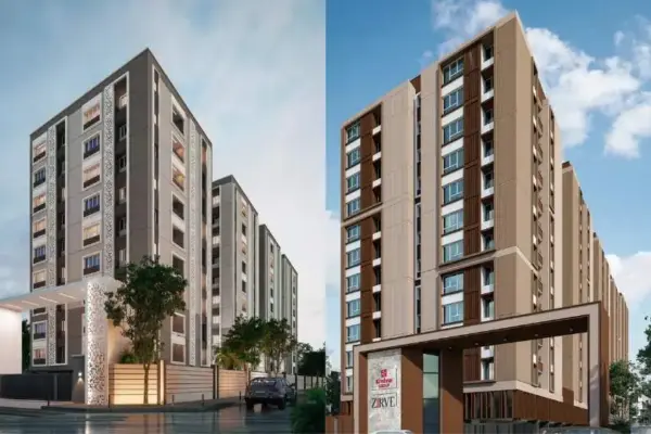 Krishna Group luxury apartment projects in Chennai including Zirve residential towers with modern facade design
